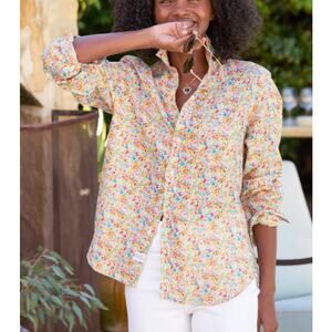 Frank & Eileen Linen Eileen Tiny Floral Button Down Multi Small